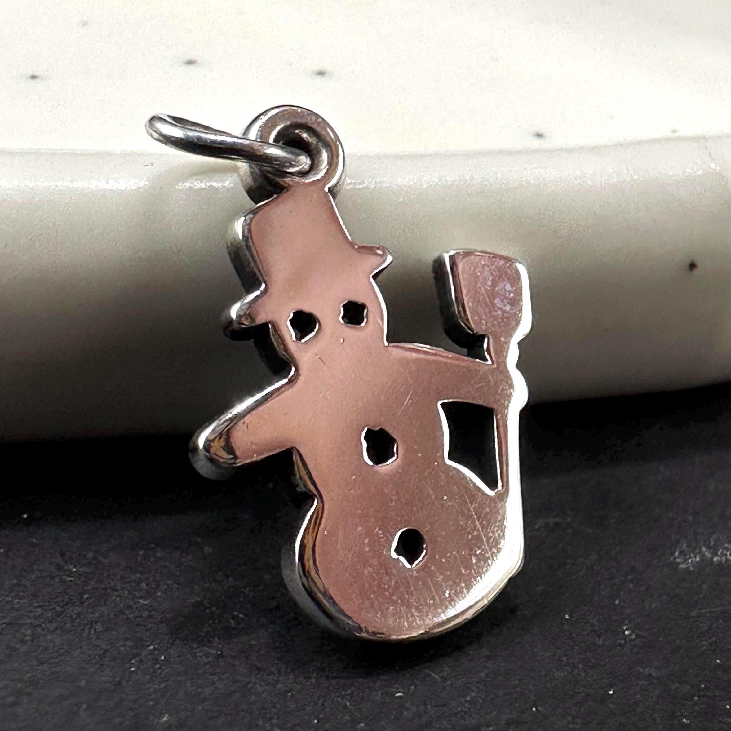James Avery Snowman Christmas Charm 925 Sterling Silver