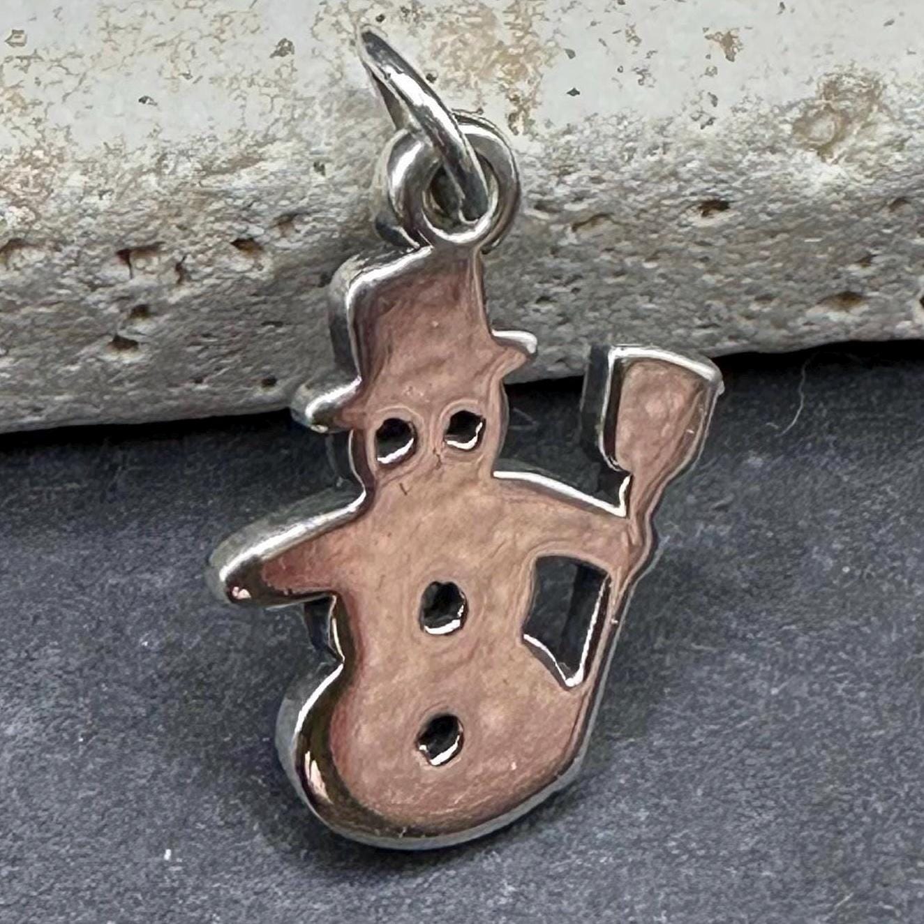 James Avery Snowman Christmas Charm 925 Sterling Silver