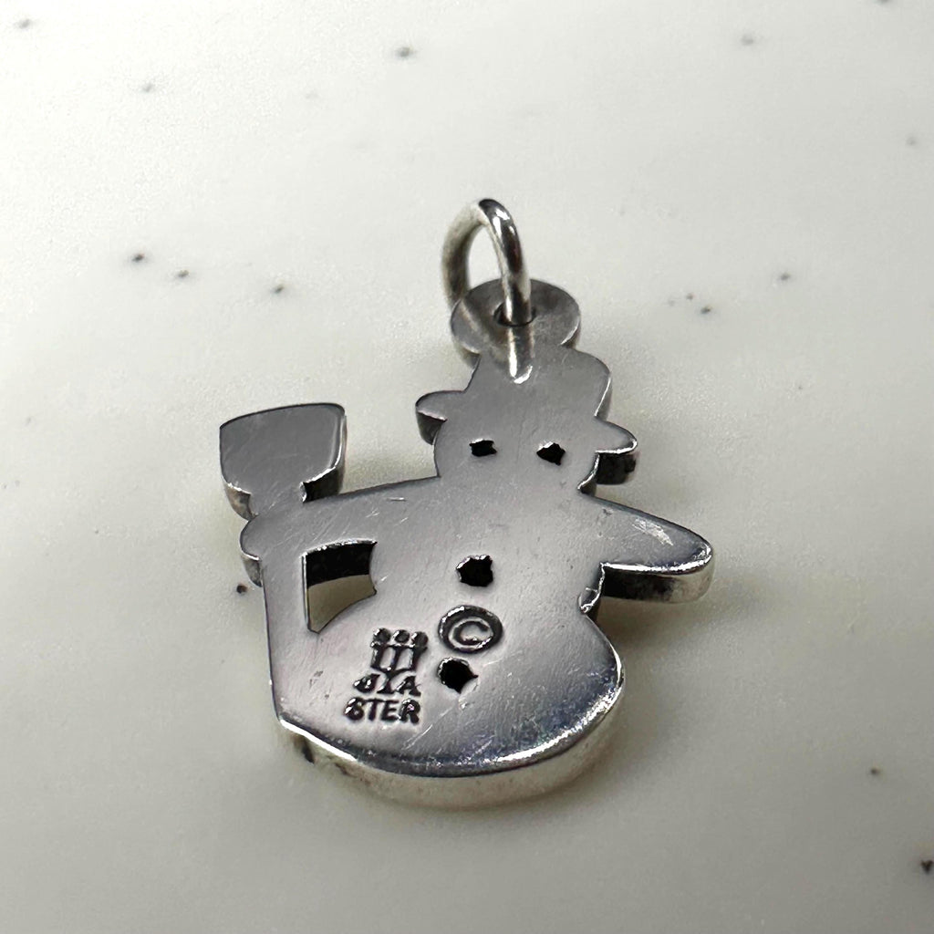 James Avery Snowman Christmas Charm 925 Sterling Silver