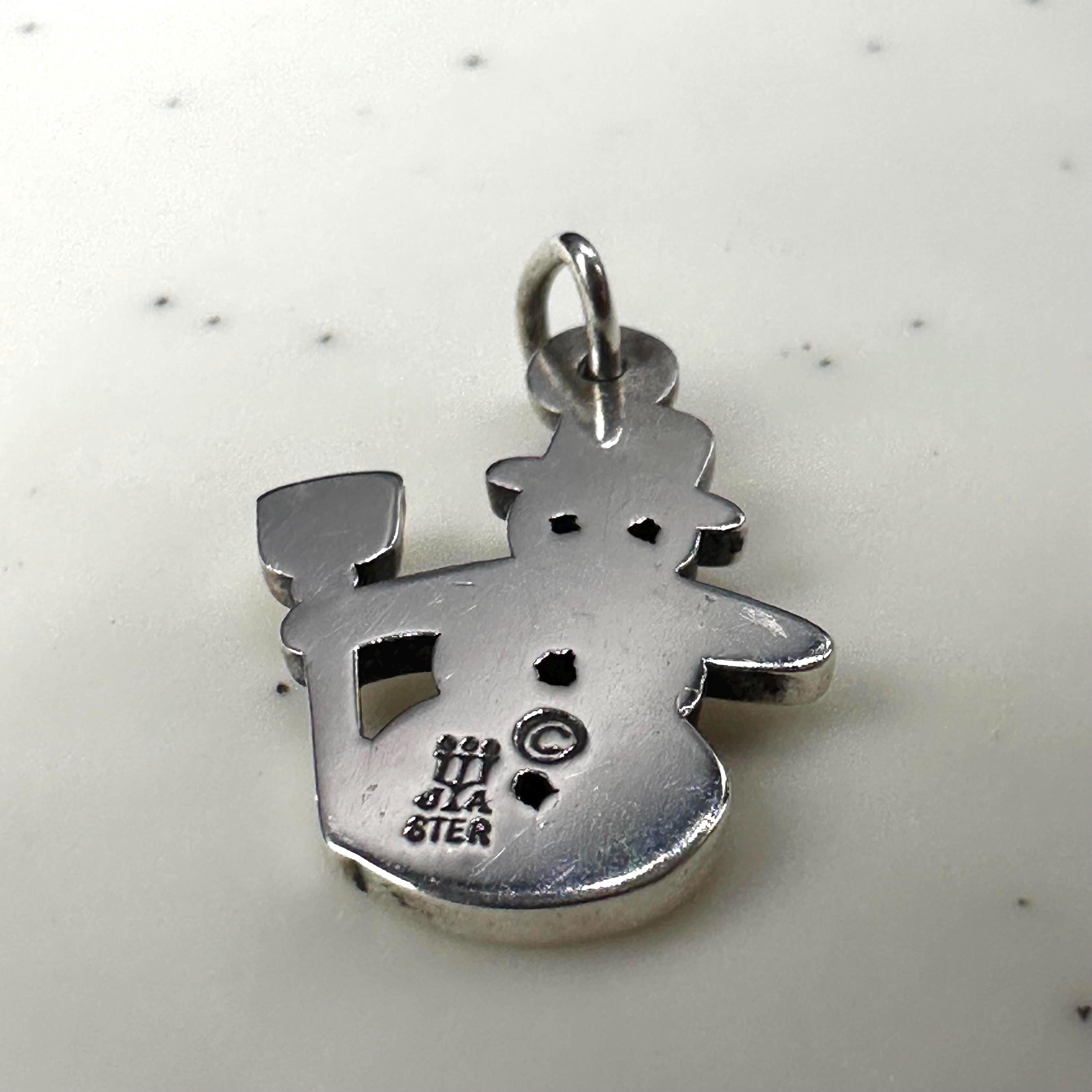 James Avery Snowman Christmas Charm 925 Sterling Silver