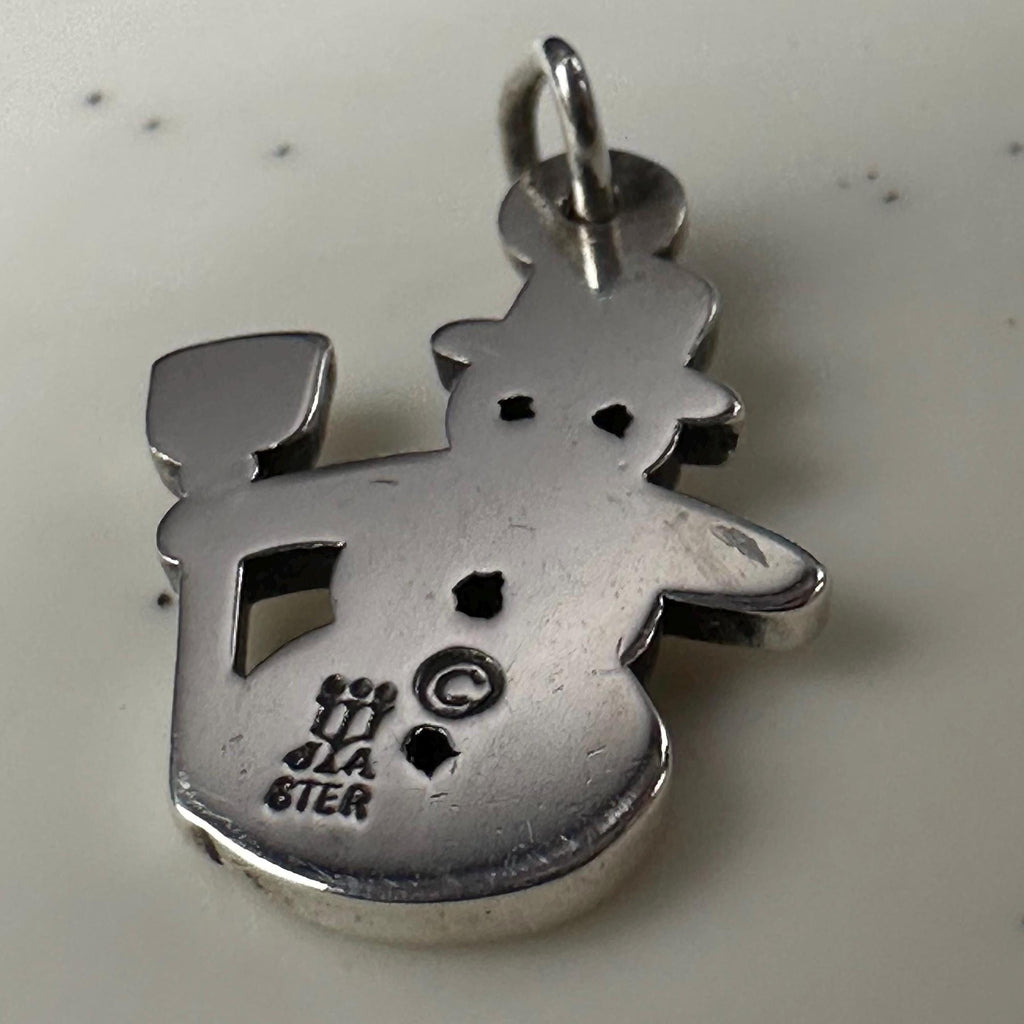 James Avery Snowman Christmas Charm 925 Sterling Silver
