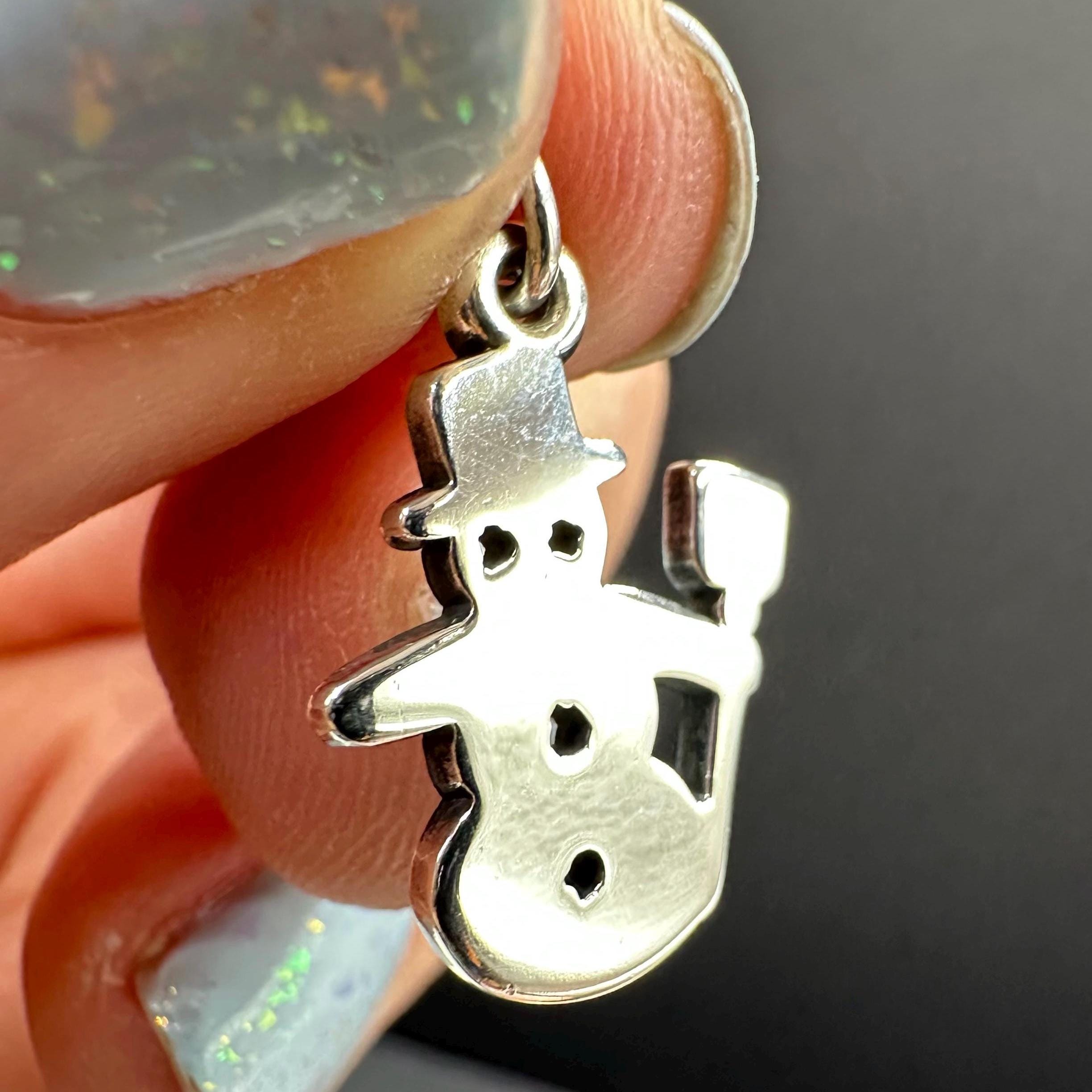 James Avery Snowman Christmas Charm 925 Sterling Silver