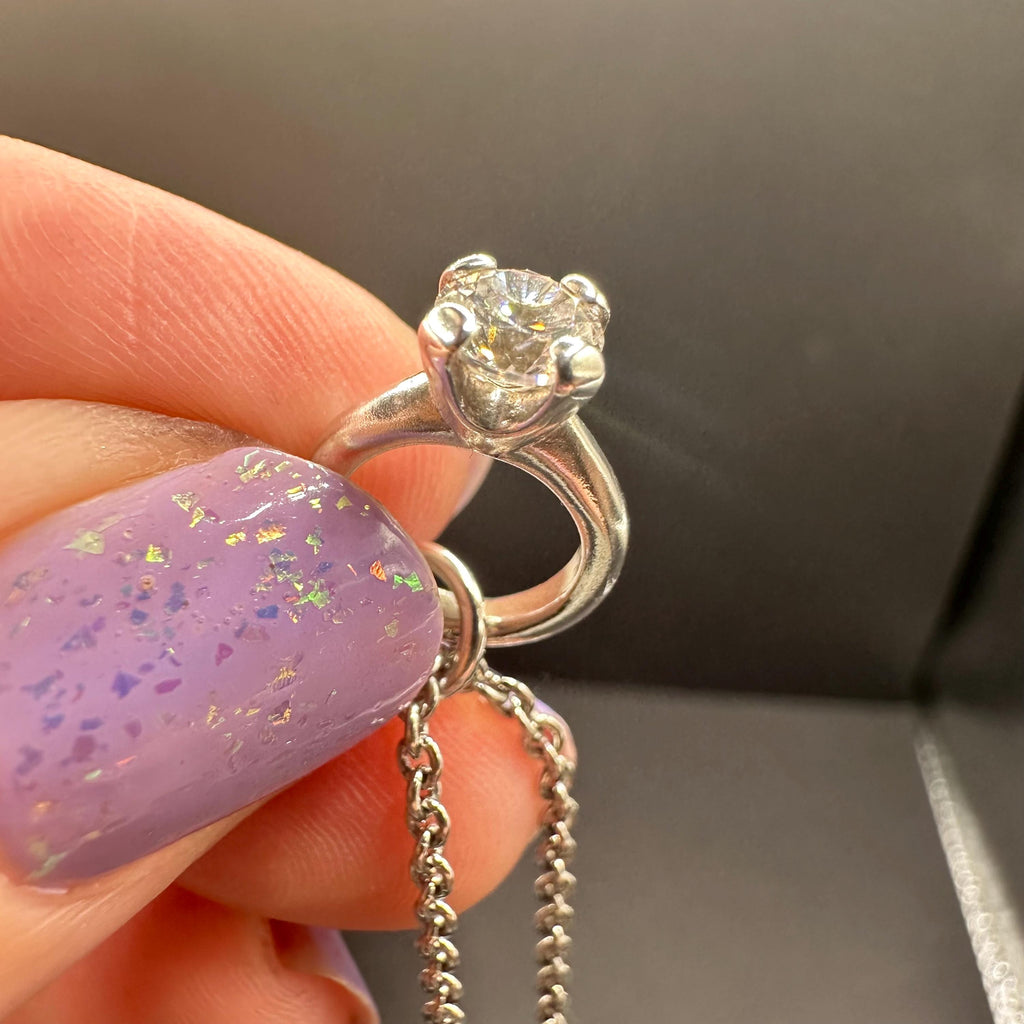 James Avery Wedding Ring Charm Pendant Necklace 16 Inches Length