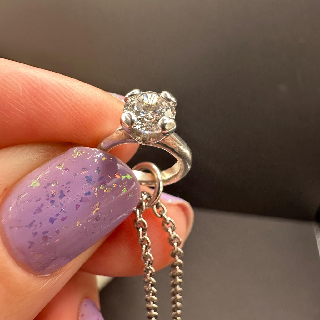 James Avery Wedding Ring Charm Pendant Necklace 16 Inches Length