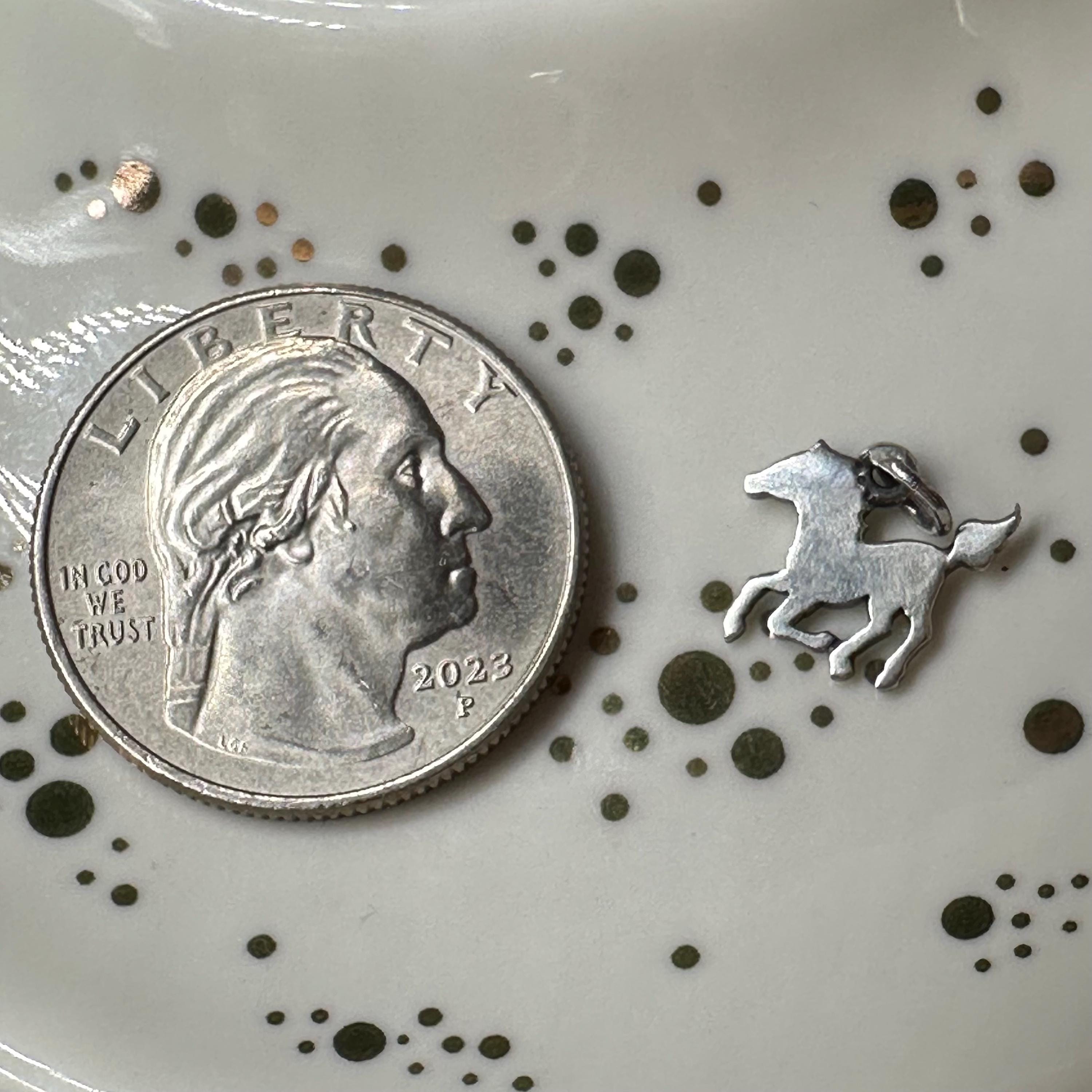 James Avery Wild Horse 2D Flat Sterling Silver Horse Charm RETIRED Vintage