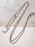 James Avery sterling silver Shoot for the Moon crescent and star necklace on adjustable cable chain