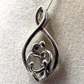 Jane Seymour Infinity Necklace with Parents and Two Children Sterling Silver 19 Inches Length