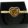 Pandora Heart Ring, Yellow CZ Heart, 18k Gold Vermeil Over Sterling Silver, Size 8, Pandora ALE