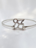 RETIRED James Avery Flying Angel Sterling Silver Bangle Hook Bracelet - 7 Inch