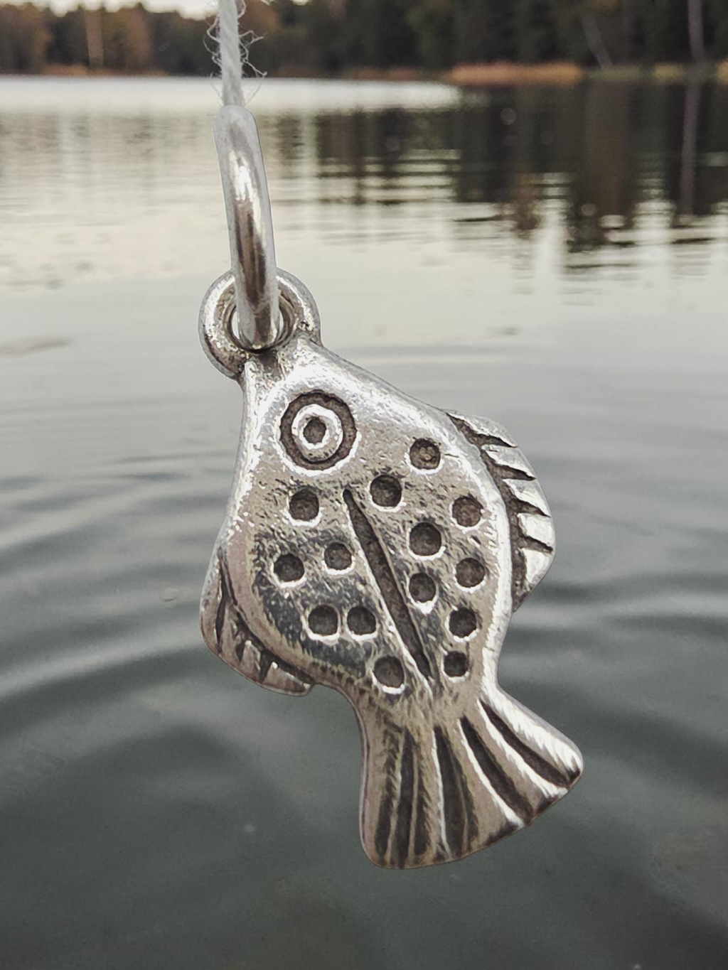 RETIRED James Avery Spotted Flounder Fish Charm - 925 Silver - BOX - UNCUT