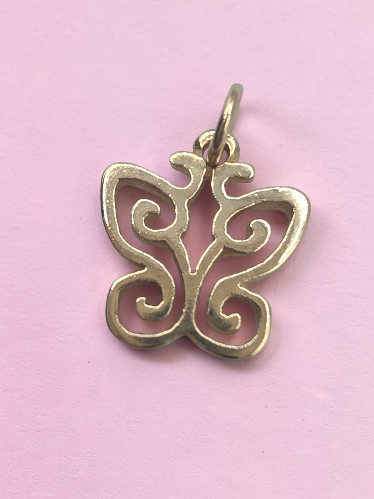 RETIRED James Avery Spring Butterfly Solid 14K Yellow Gold Charm Pendant