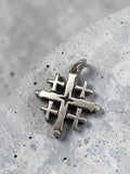 Retired James Avery Jerusalem Cross sterling silver charm pendant with box