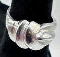 Sculpted Spiral Sterling Silver Ring Size 6.5 Vintage