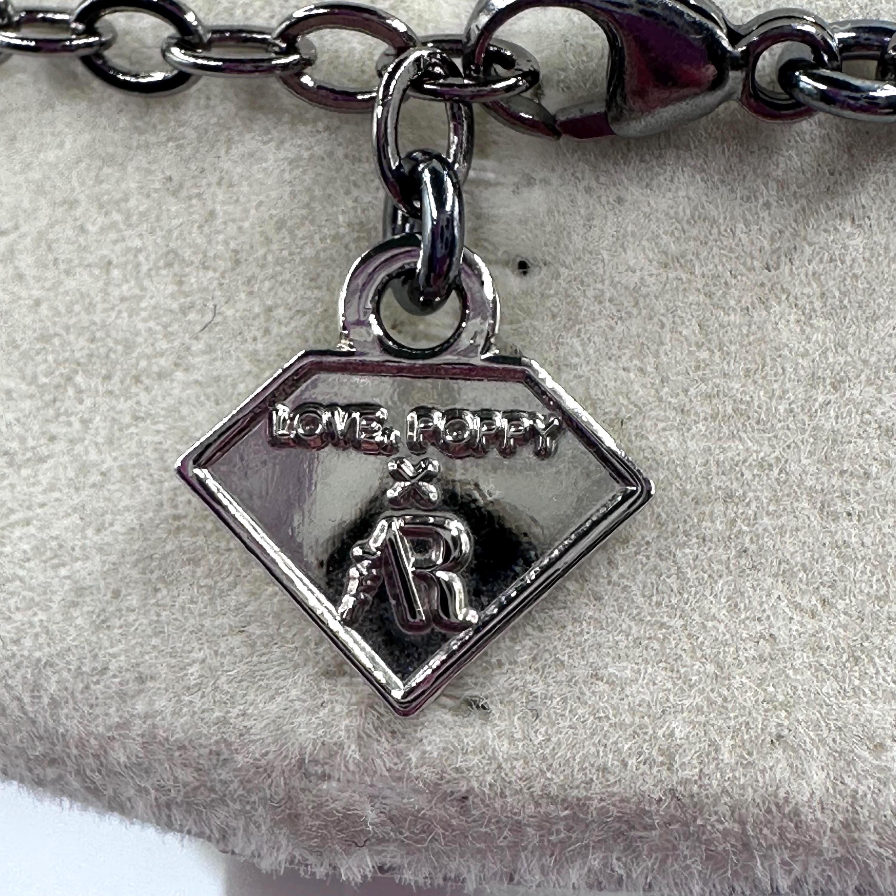 Sparkly Blue Stone Sterling Silver Pendant Necklace (18.5")