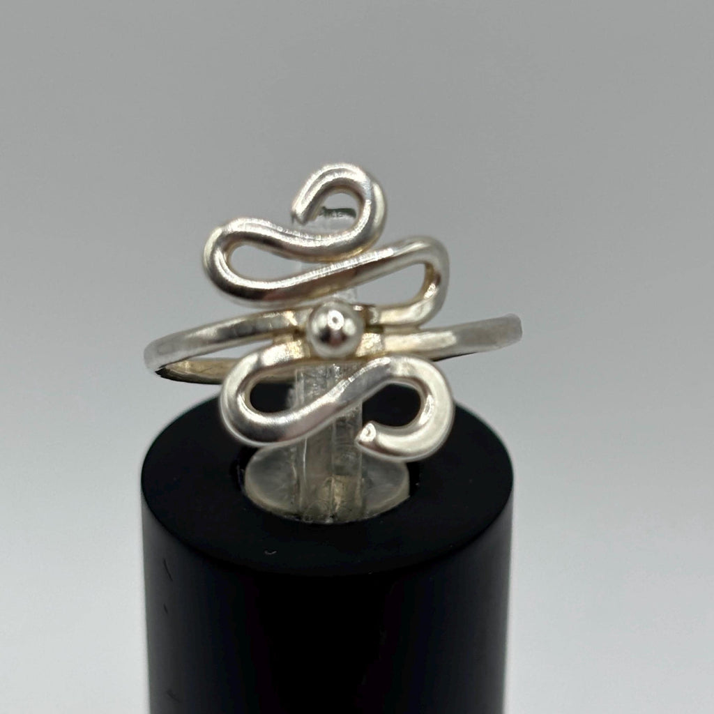 Sterling Silver 925 Scroll Ring Size 5.5 Vintage