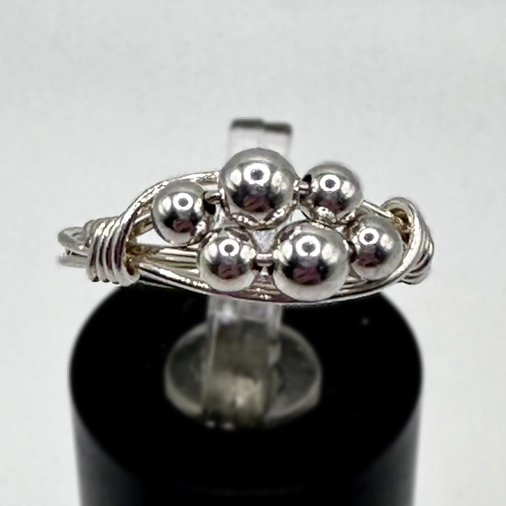 Sterling Silver Ball Ring Size 5