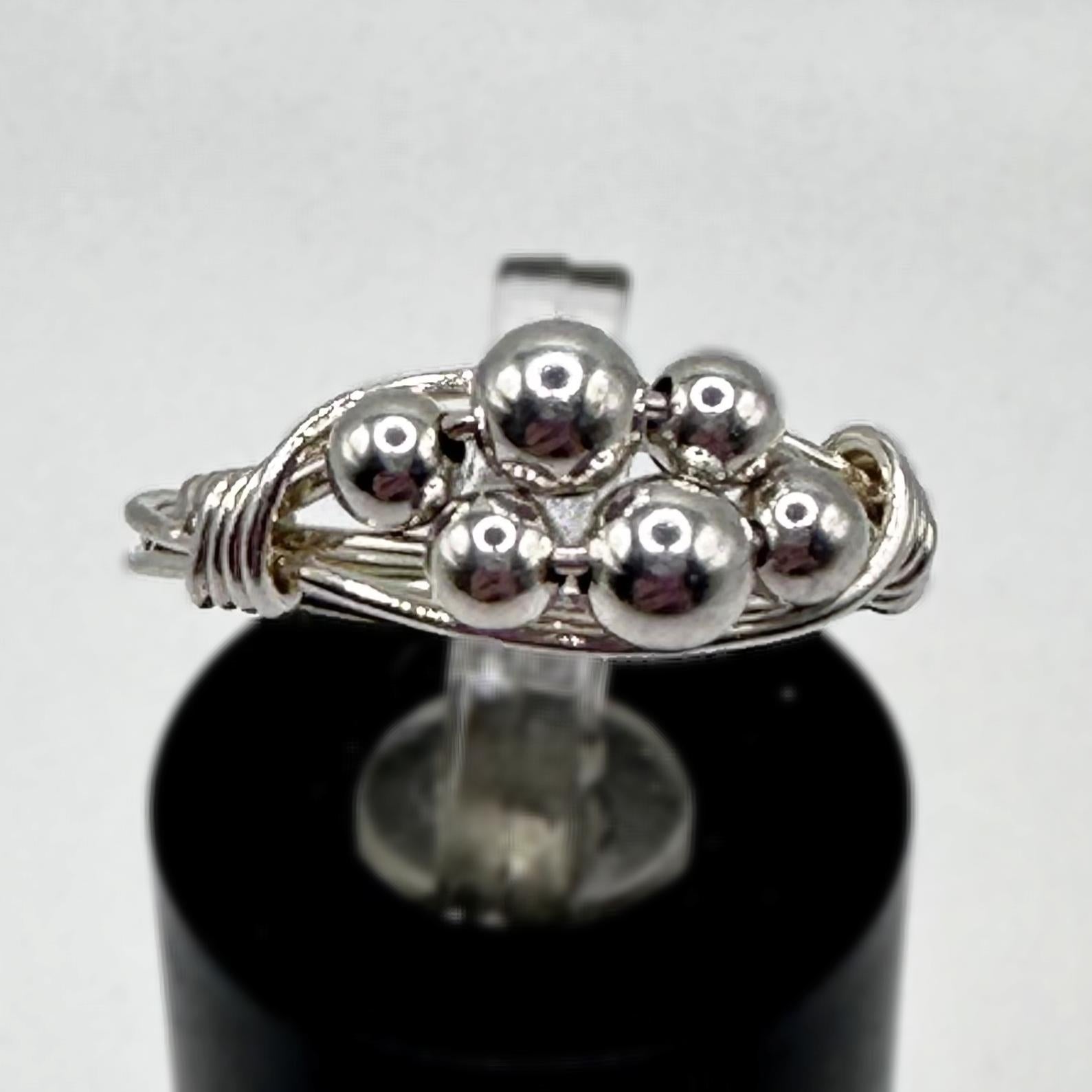 Sterling Silver Ball Ring Size 5