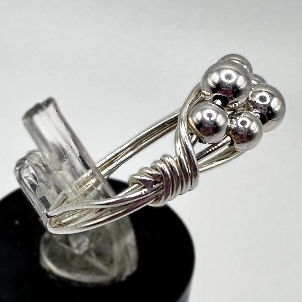 Sterling Silver Ball Ring Size 5
