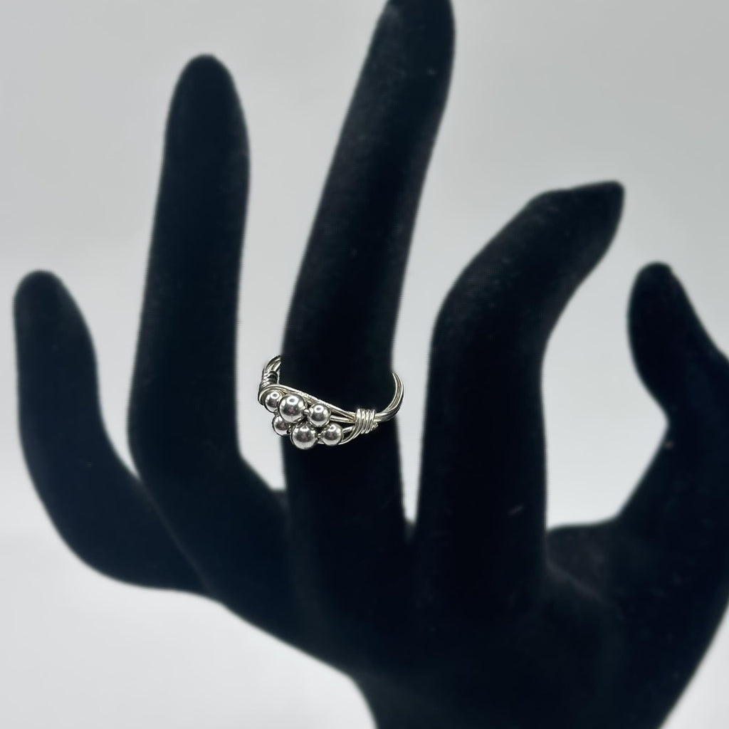 Sterling Silver Ball Ring Size 5