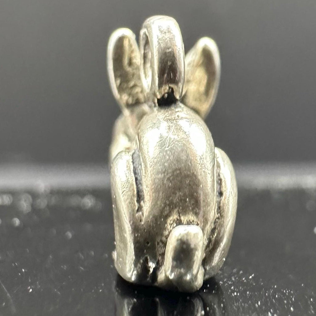 Sterling Silver Bunny Rabbit Charm for Charm Bracelet Without Loop