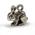 Sterling Silver Bunny Rabbit Charm for Charm Bracelet Without Loop