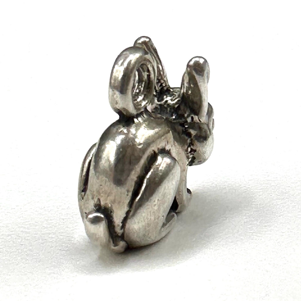 Sterling Silver Bunny Rabbit Charm for Charm Bracelet Without Loop