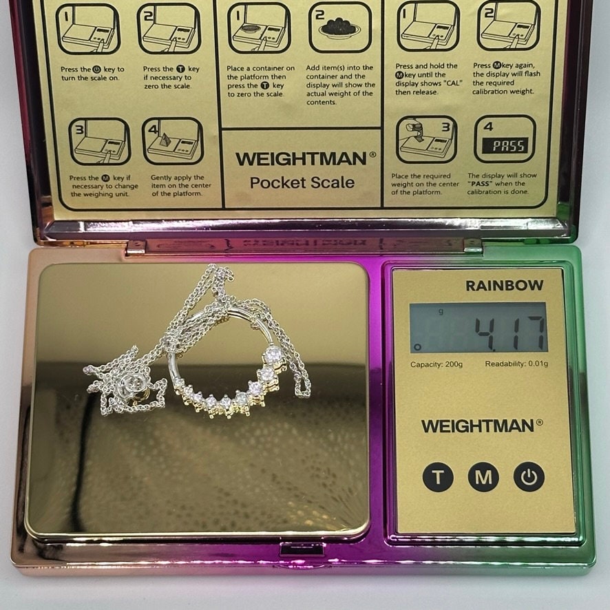 Sterling Silver Circle Pendant with Clear Cubic Zirconia