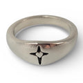 Sterling Silver Cross Ring with Heart Size 6