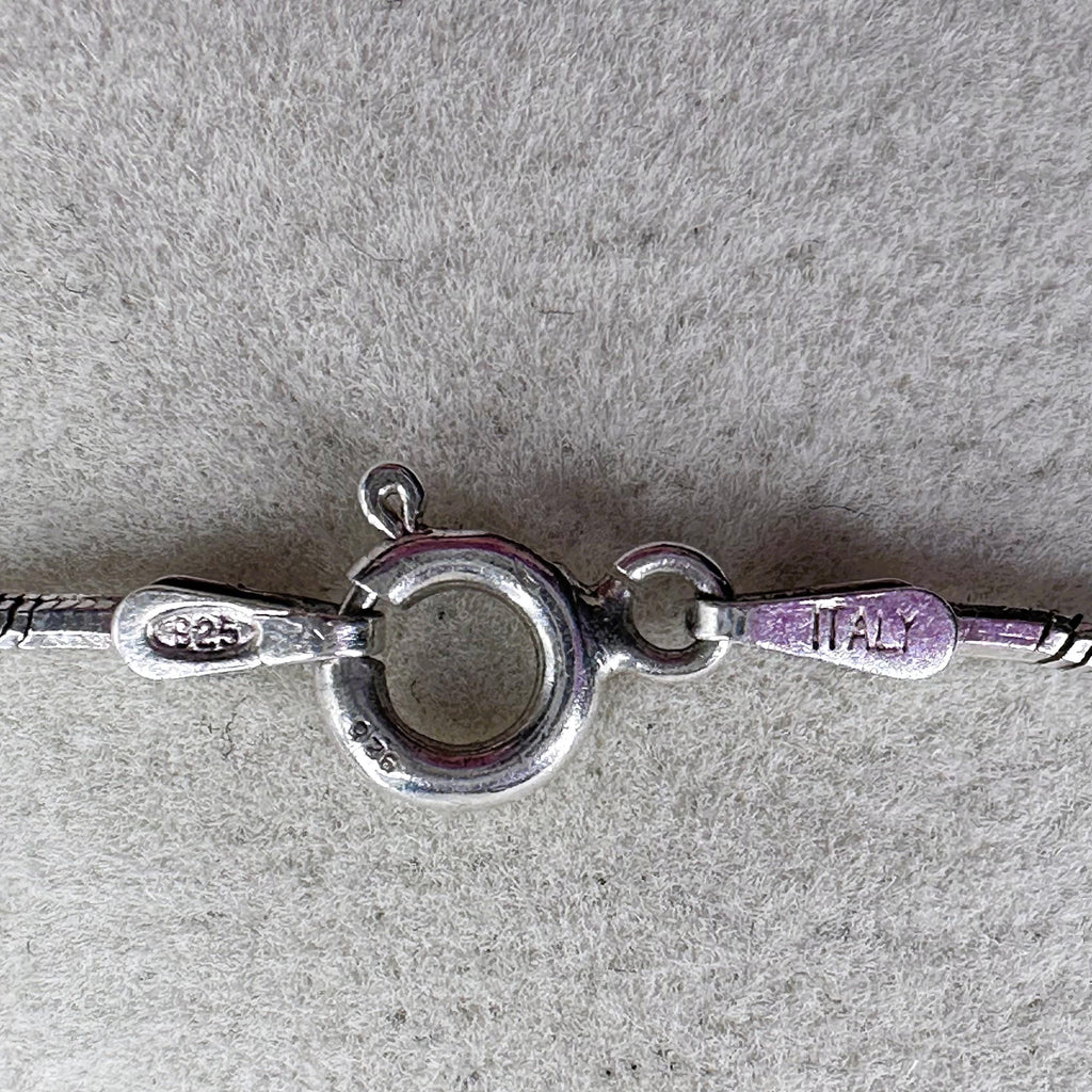 Sterling Silver Heart Necklace 18"