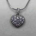 Sterling Silver Heart Necklace 18"