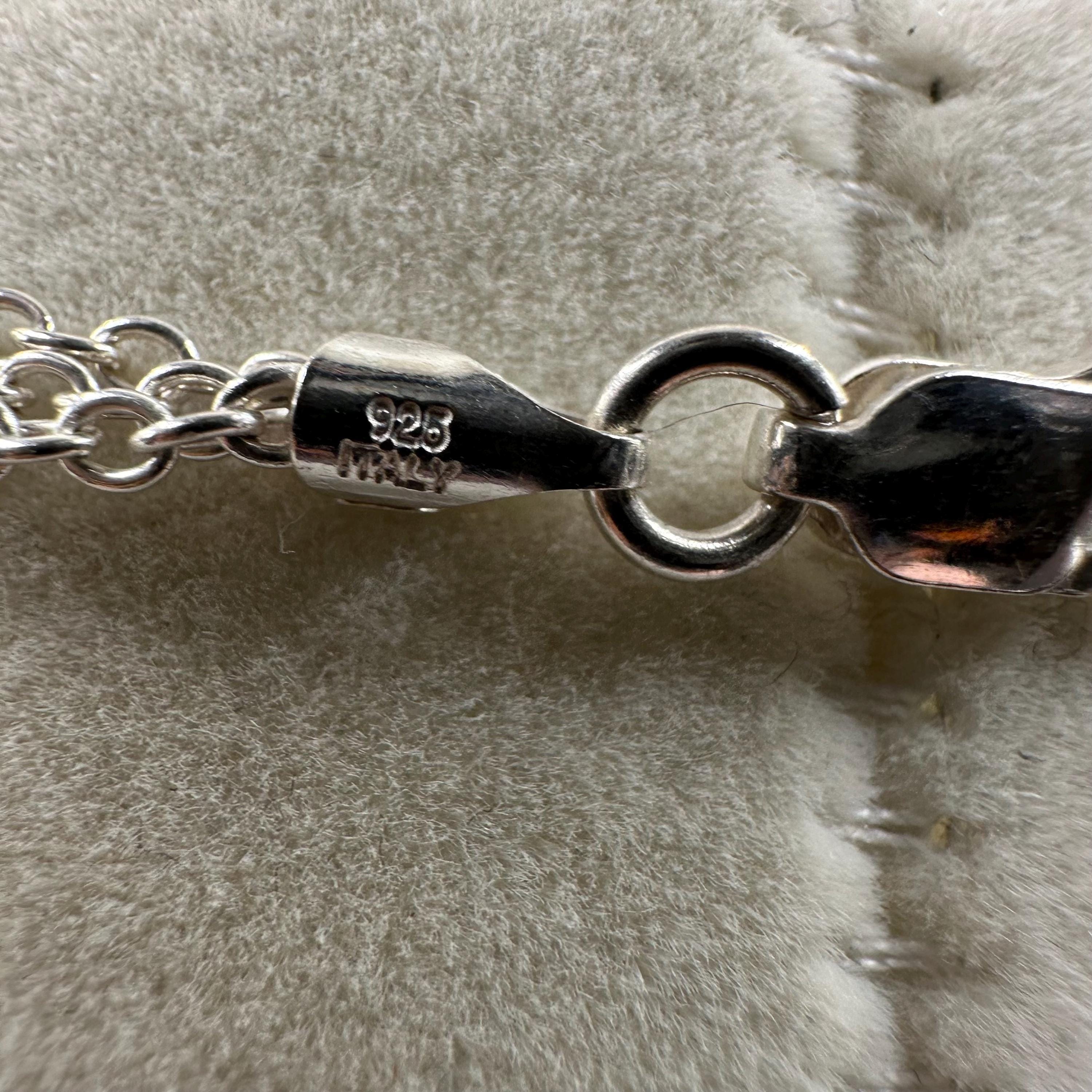 Sterling Silver Heart Pendant Necklace 16 Inches Length