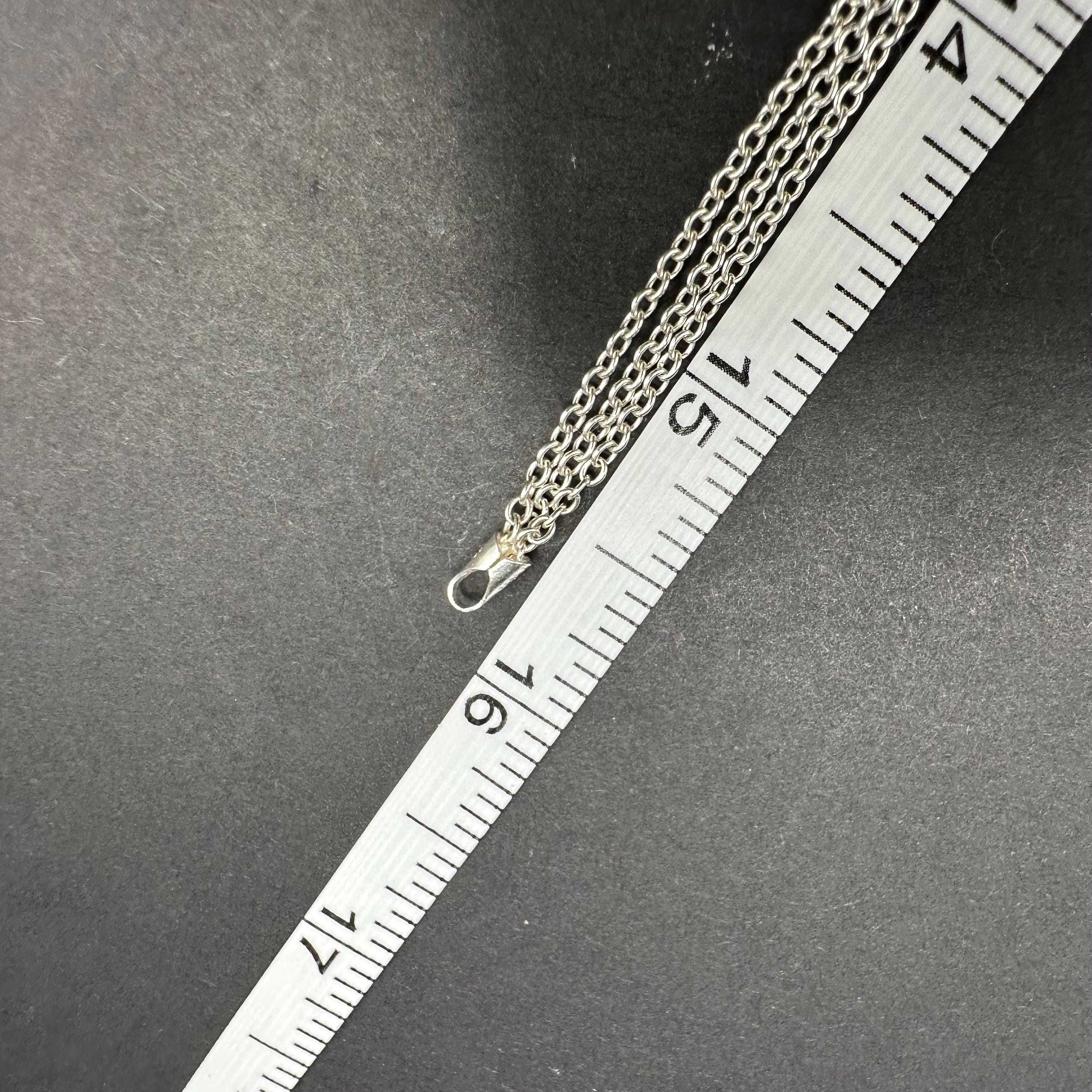 Sterling Silver Heart Pendant Necklace 16 Inches Length