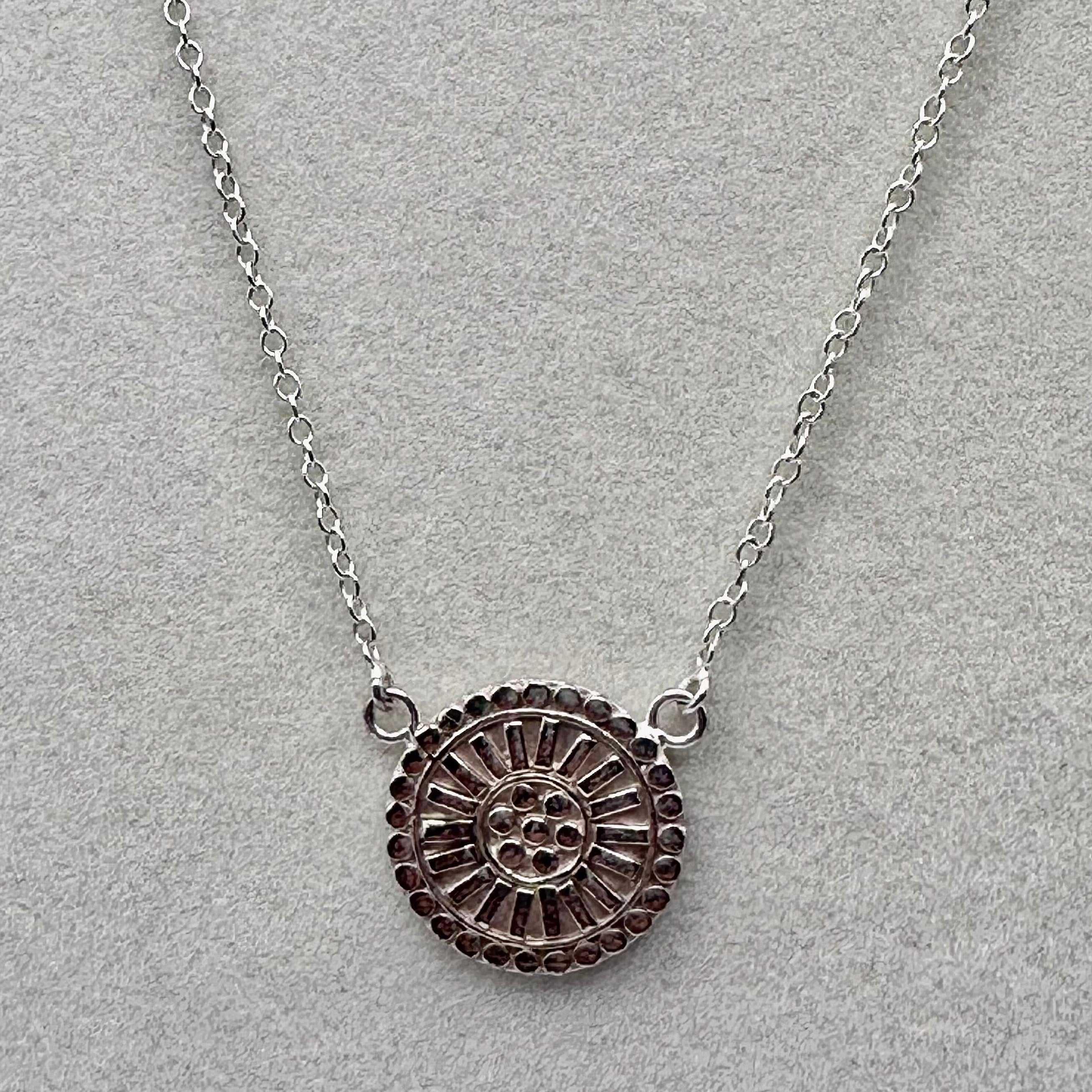 Sterling Silver Medallion Necklace