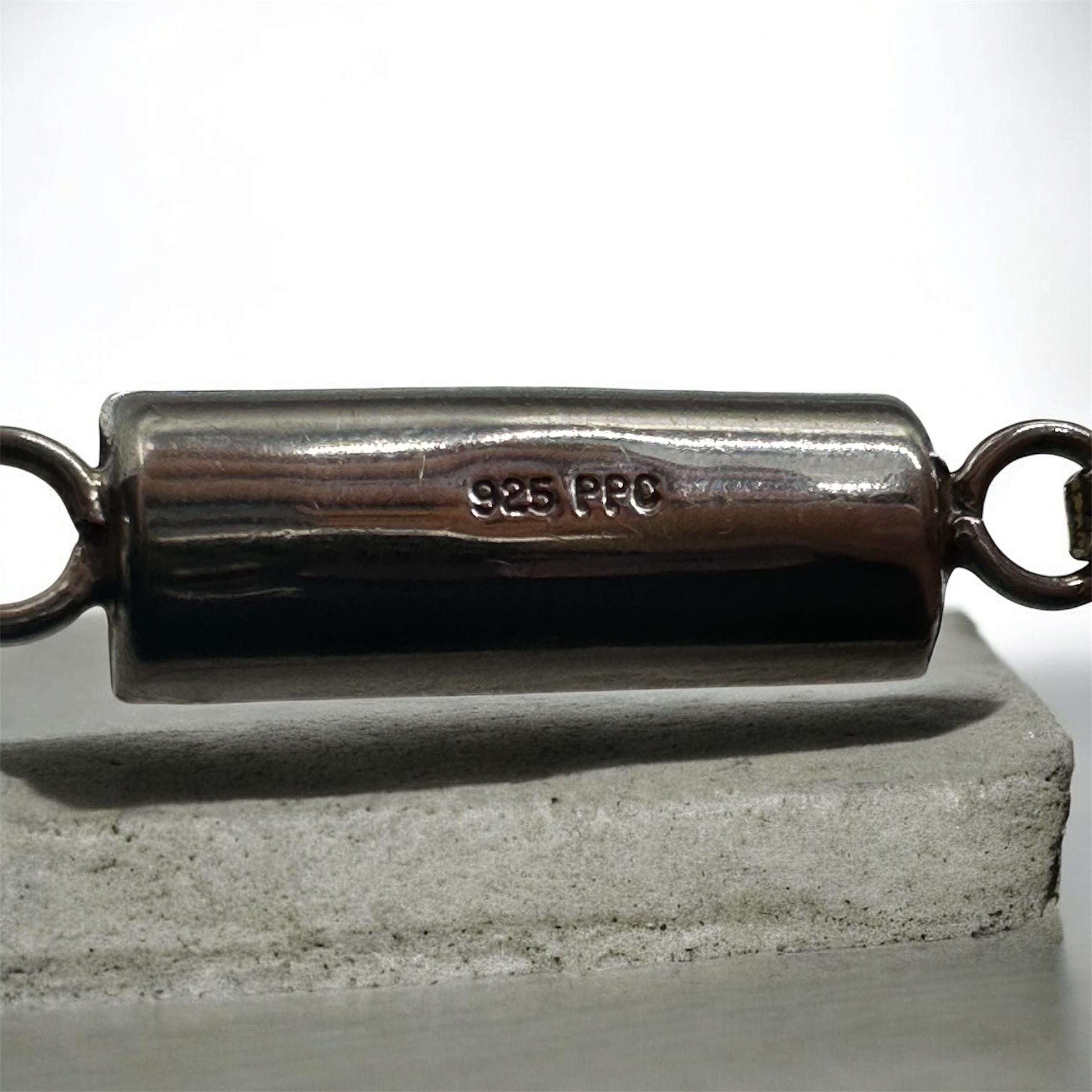 Sterling Silver Mini Rose Inlay Cuff Bangle Bracelet, 6.5 Inch