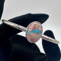Sterling Silver Navajo Native American Oyster Copper Turquoise Cuff Bracelet