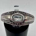Sterling Silver Ring with Clear Gem Size 8.5
