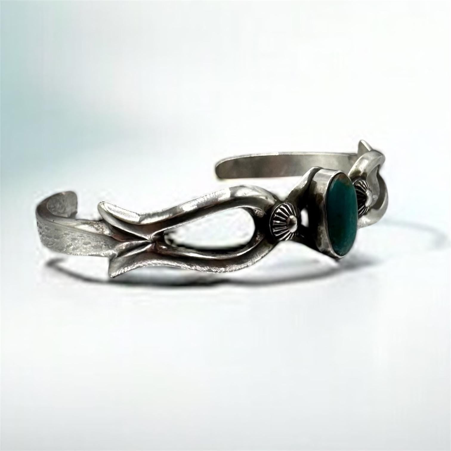 Sterling Silver Southwest Style Cuff Bracelet 6.24 Inches