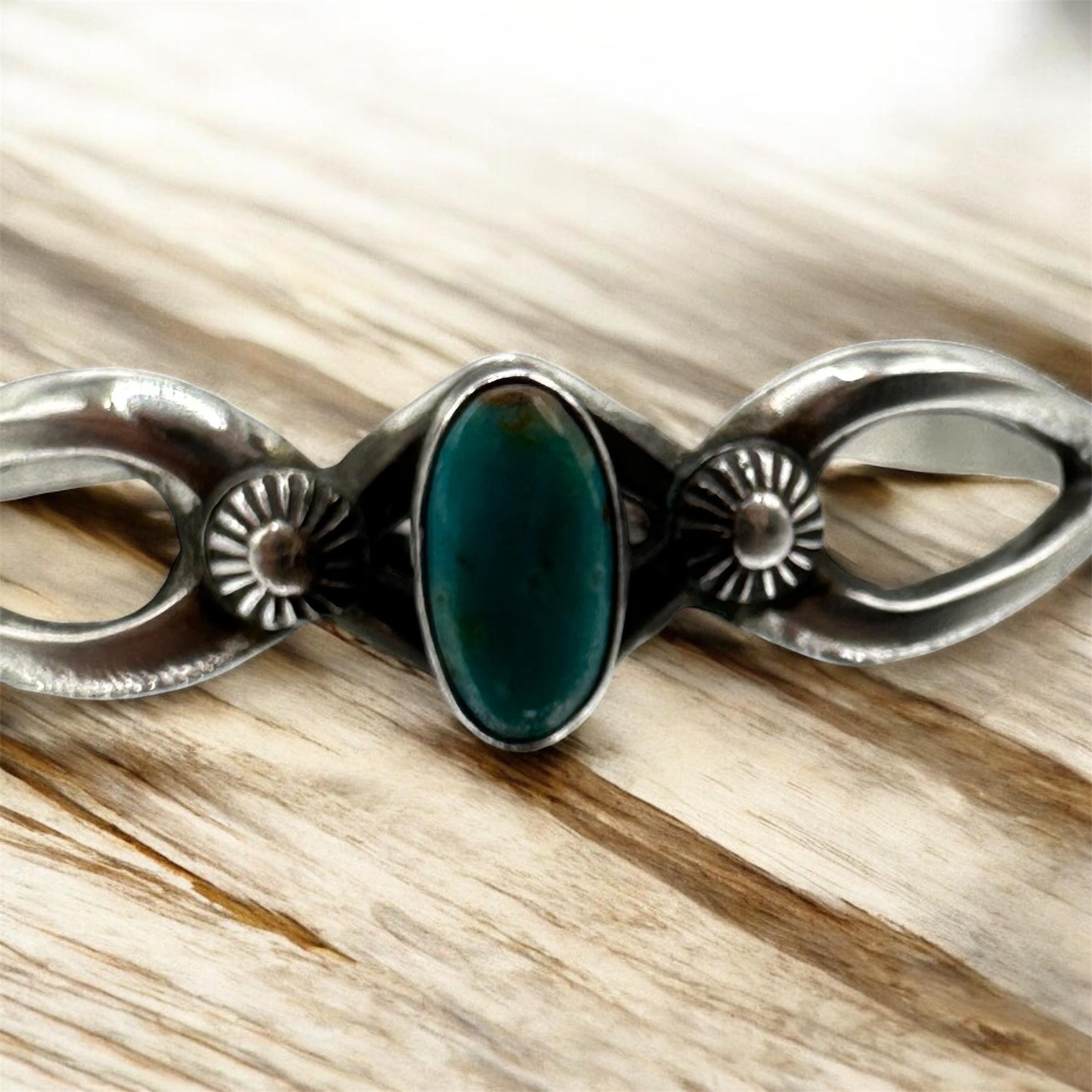 Sterling Silver Southwest Style Cuff Bracelet 6.24 Inches