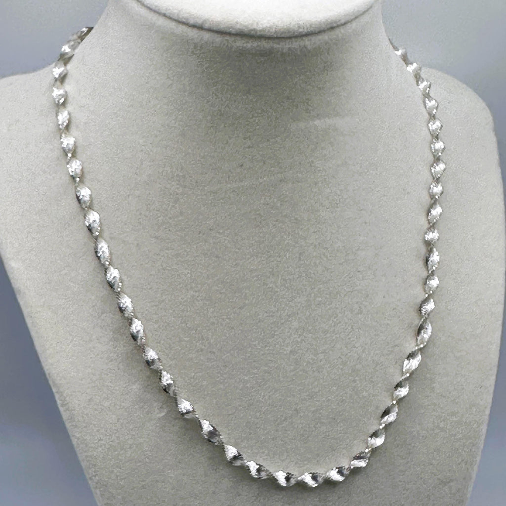 Sterling Silver Twisted Necklace ITALY