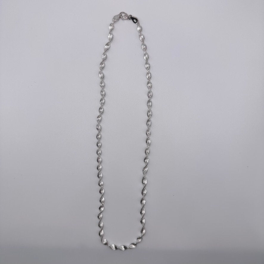 Sterling Silver Twisted Necklace ITALY