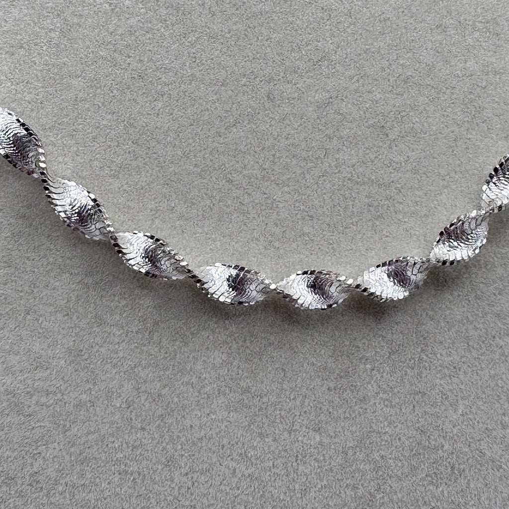 Sterling Silver Twisted Necklace ITALY