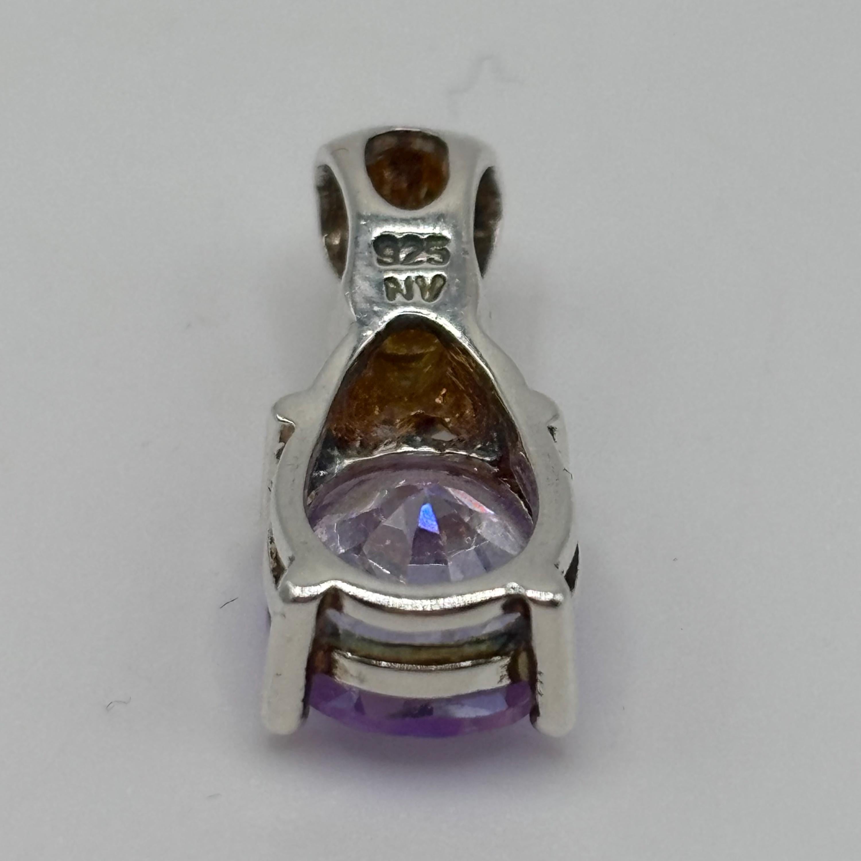 Sterling Silver Vintage Mystic Topaz Diamond Accent Necklace 18.5 Inches