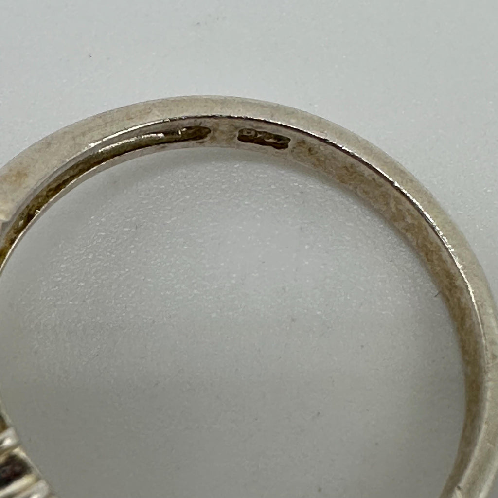 Sterling Silver and Blue Sapphire Vintage Ring Size 8