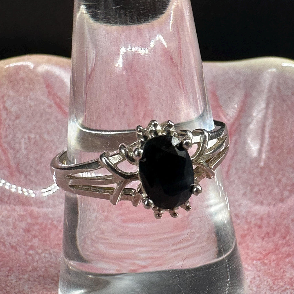 Sterling Silver and Blue Sapphire Vintage Ring Size 8