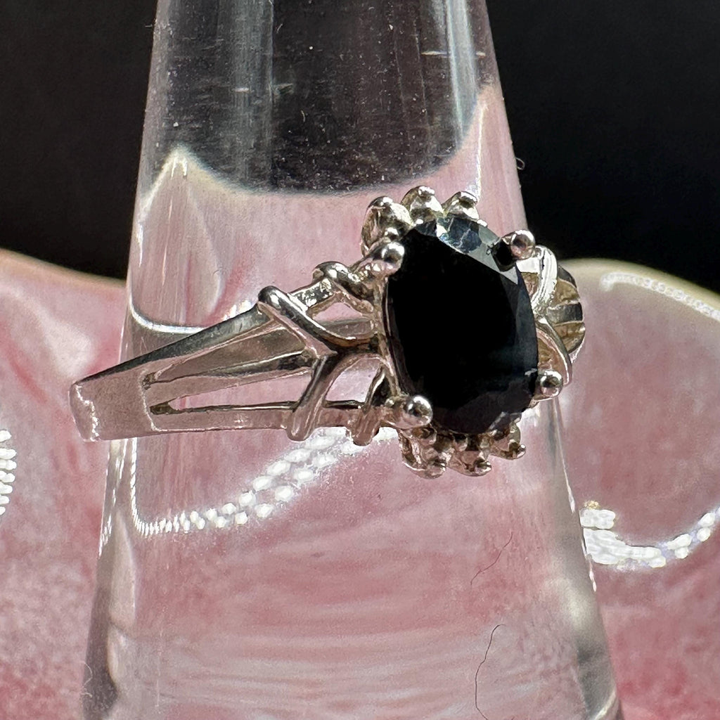 Sterling Silver and Blue Sapphire Vintage Ring Size 8