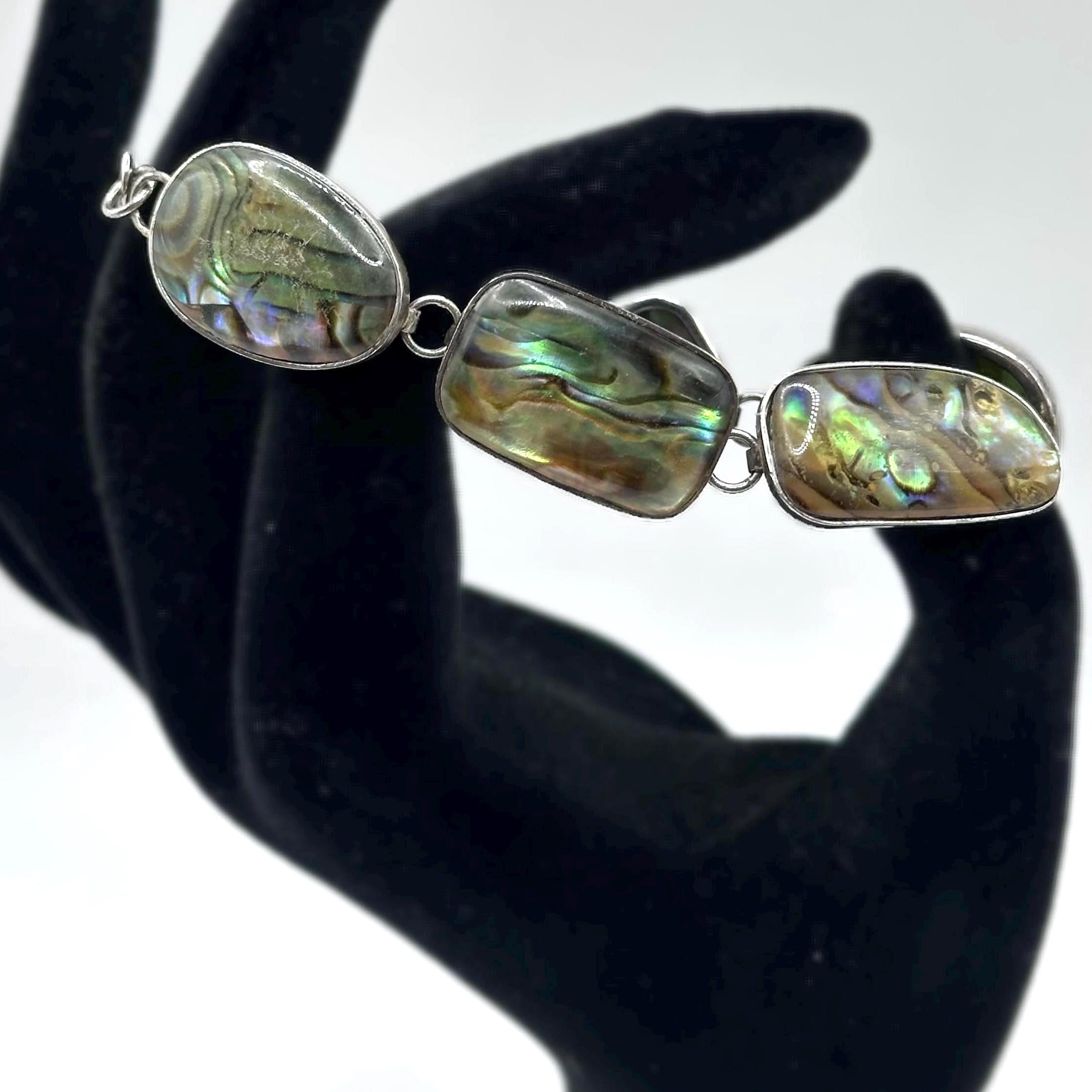 Sterling Silver and Mother of Pearl Bracelet