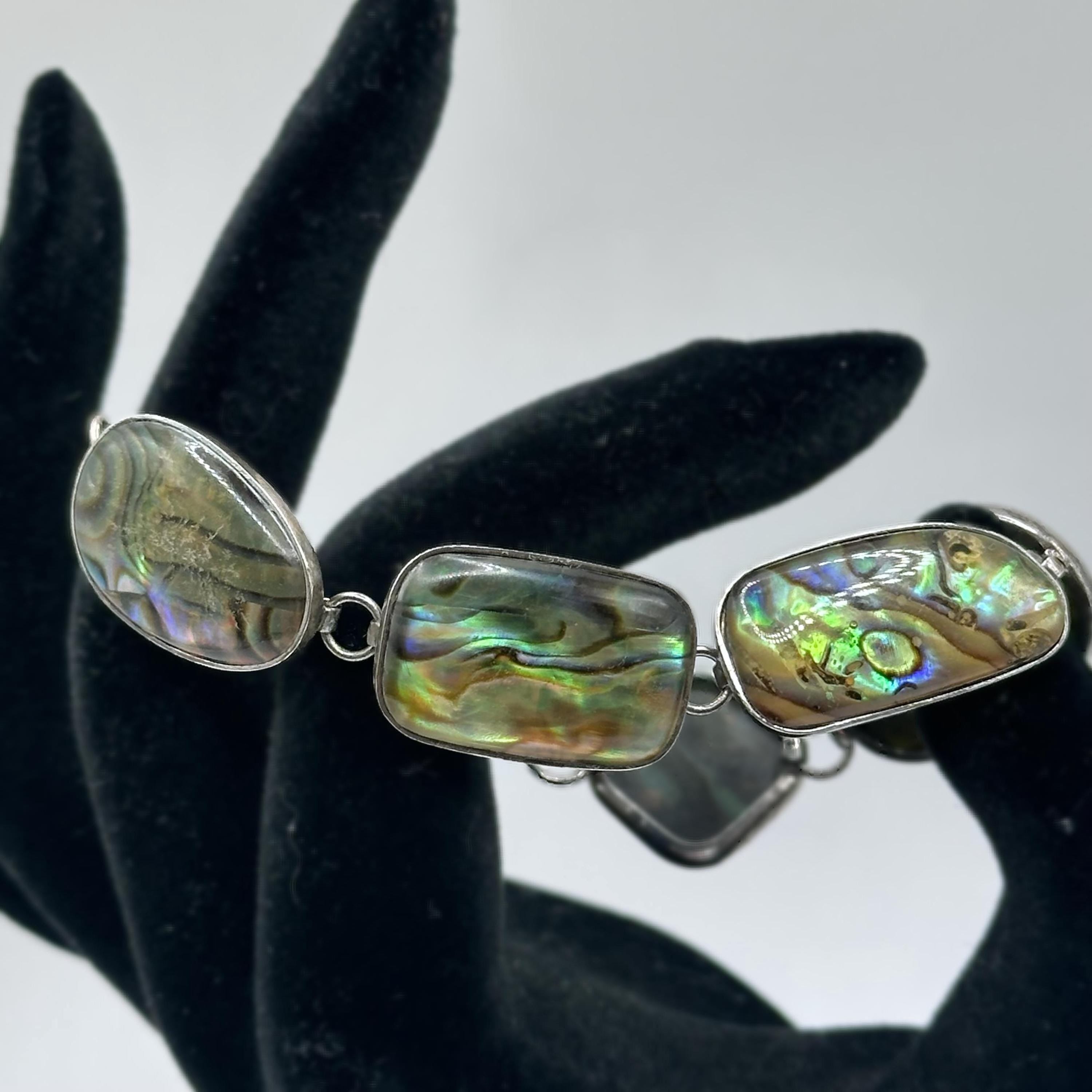 Sterling Silver and Mother of Pearl Bracelet