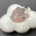 Sterling Silver and Rose Quartz Heart Pendant for Necklace