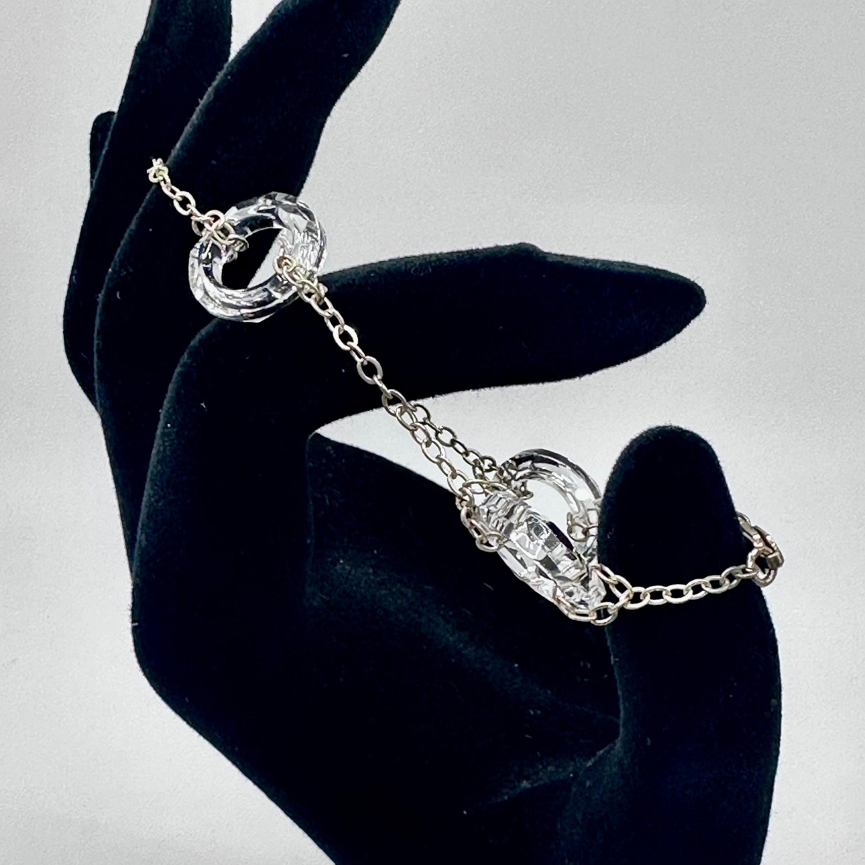 Sterling Silver with Clear Circles Bracelet