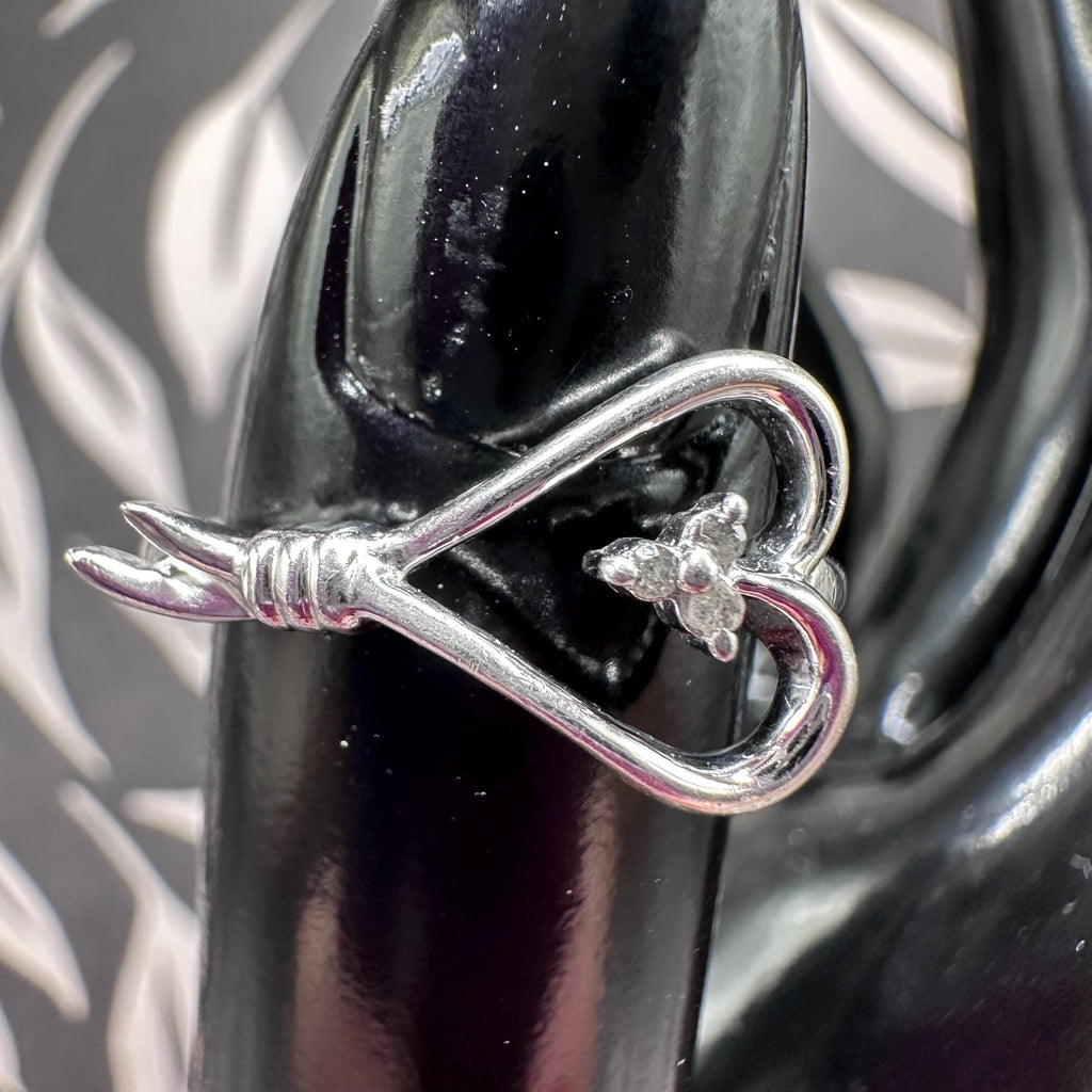 Sterling silver Knots of Love open heart ring size 6.5